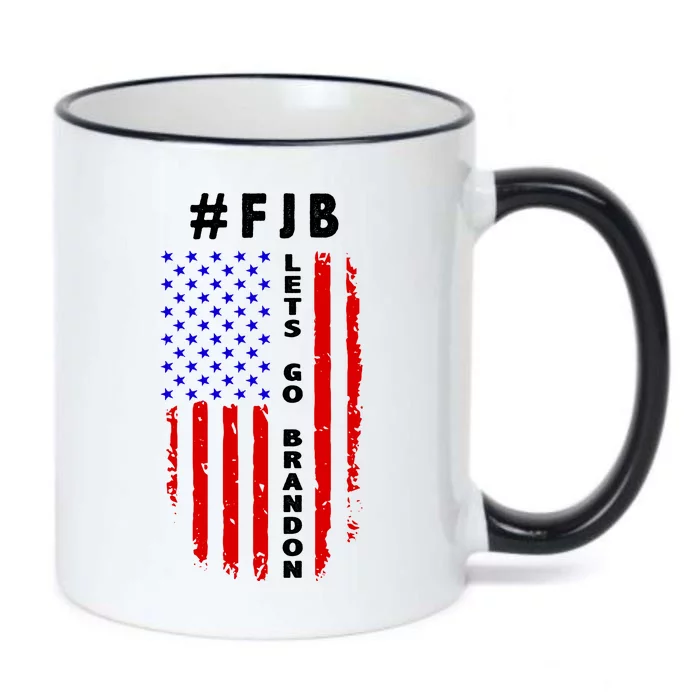 FJB Let's Go Brandon American Flag Black Color Changing Mug