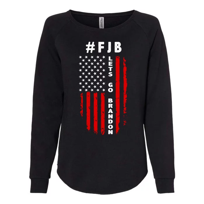 FJB Let's Go Brandon American Flag Womens California Wash Sweatshirt