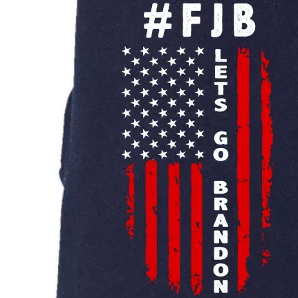 FJB Let's Go Brandon American Flag Doggie 3-End Fleece Hoodie