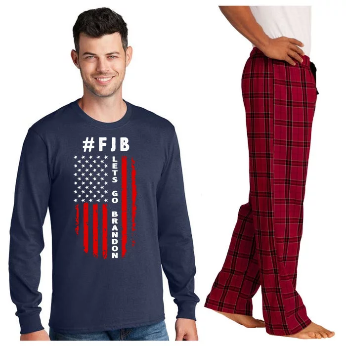 FJB Let's Go Brandon American Flag Long Sleeve Pajama Set