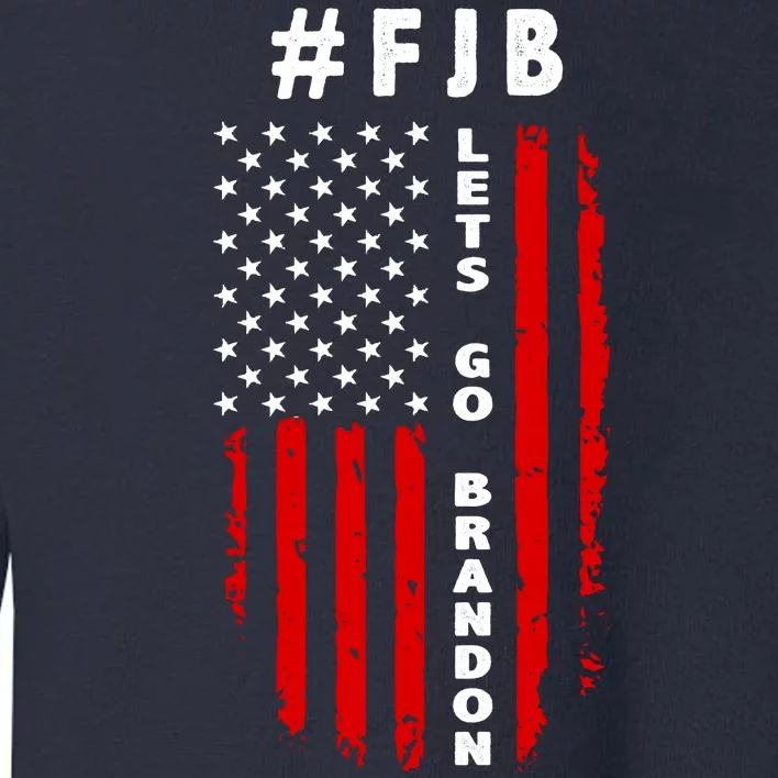 FJB Let's Go Brandon American Flag Toddler Sweatshirt