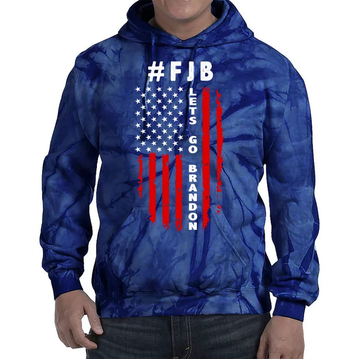 FJB Let's Go Brandon American Flag Tie Dye Hoodie