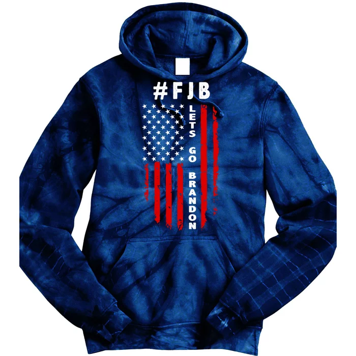 FJB Let's Go Brandon American Flag Tie Dye Hoodie