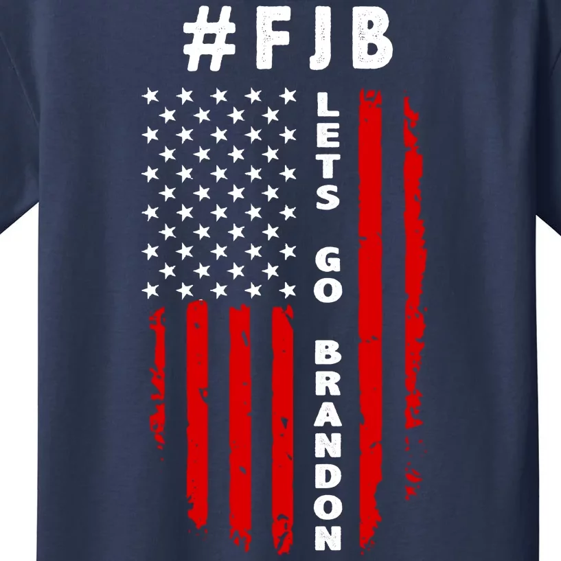 FJB Let's Go Brandon American Flag Kids T-Shirt