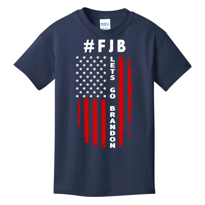 FJB Let's Go Brandon American Flag Kids T-Shirt