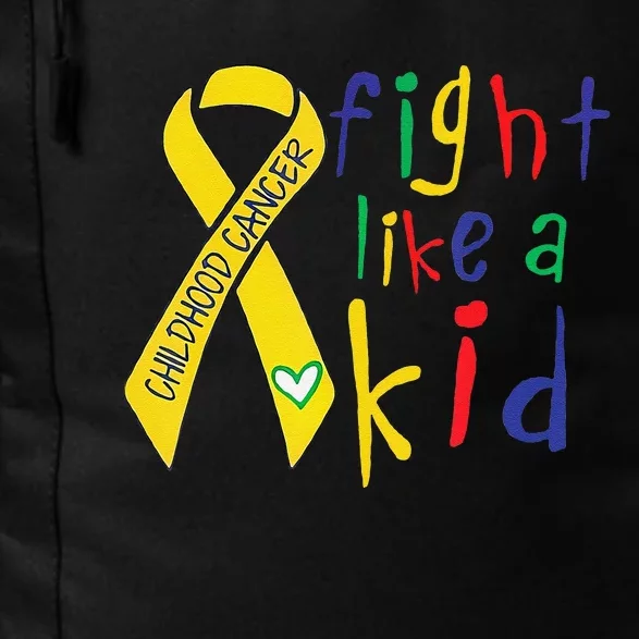 Fight Like Gold Ribbon Childhood Cancer Awareness Gift Daily Commute Backpack