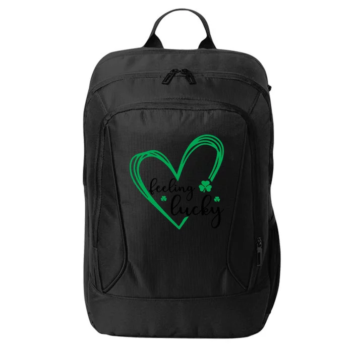 Feeling Lucky Green Doodle Heart Saint Patricks Day City Backpack