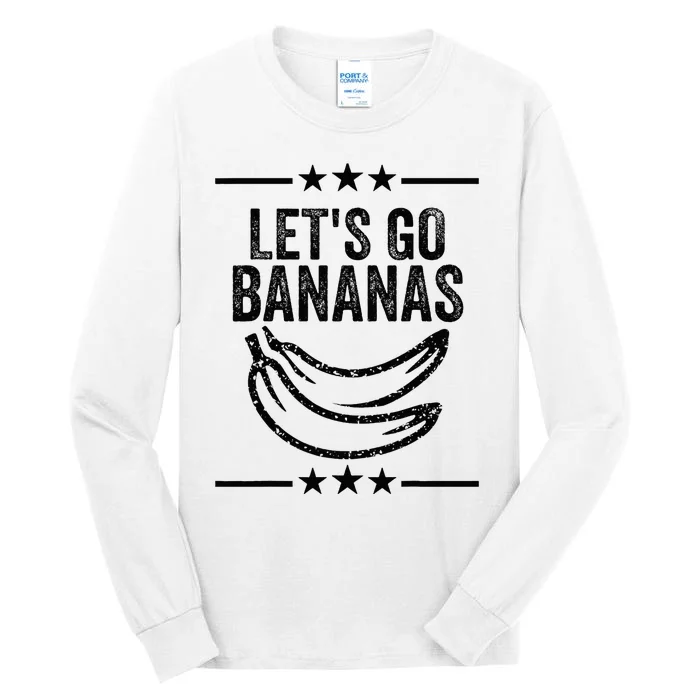 Funny LetS Go Bananas Distressed Grunge Tall Long Sleeve T-Shirt