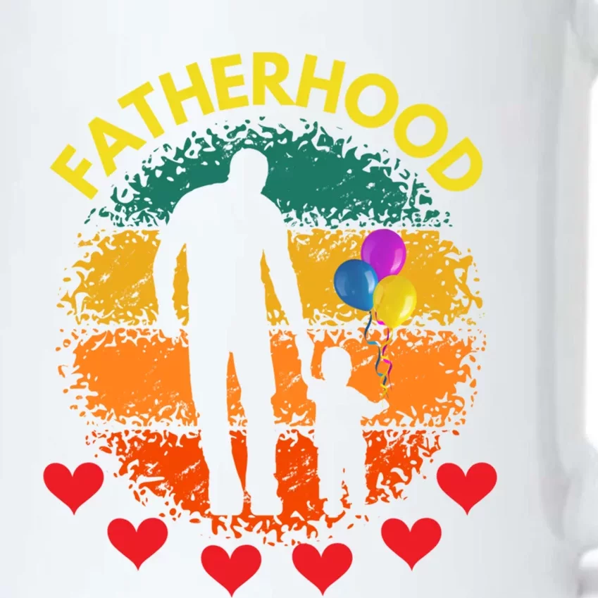 Fatherhood Love Gift Black Color Changing Mug