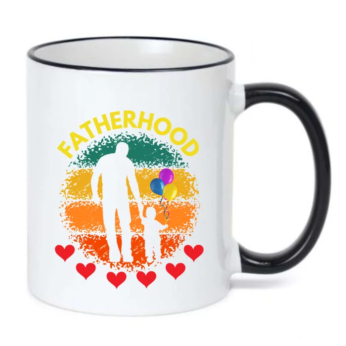 Fatherhood Love Gift Black Color Changing Mug