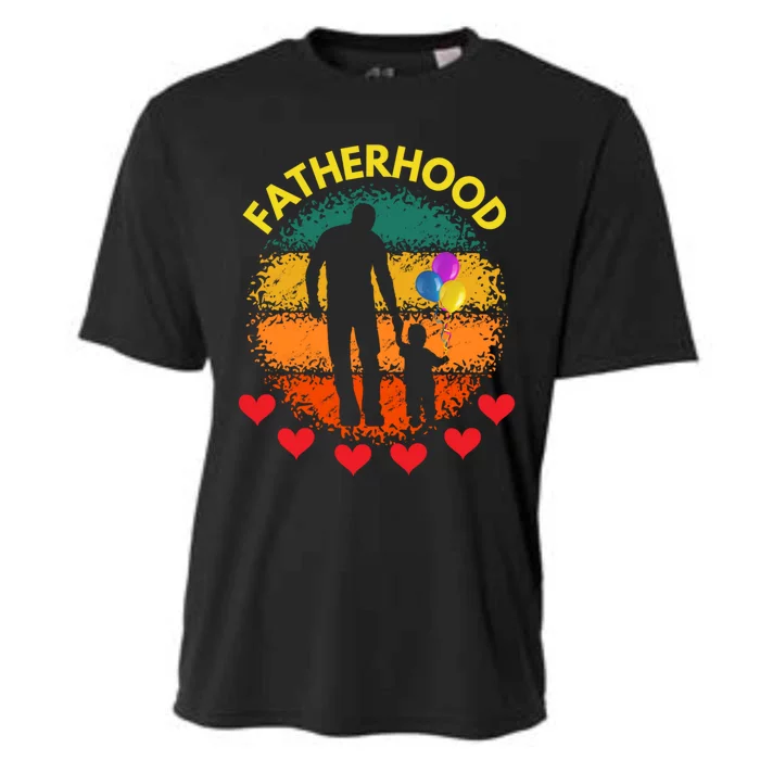 Fatherhood Love Gift Cooling Performance Crew T-Shirt