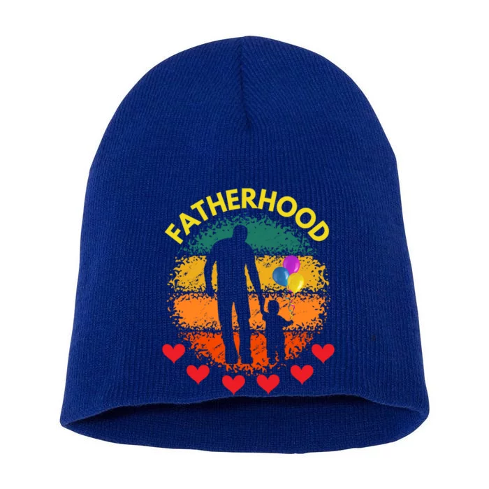 Fatherhood Love Gift Short Acrylic Beanie