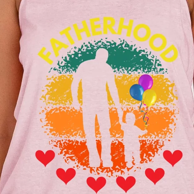 Fatherhood Love Gift Women's Knotted Racerback Tank