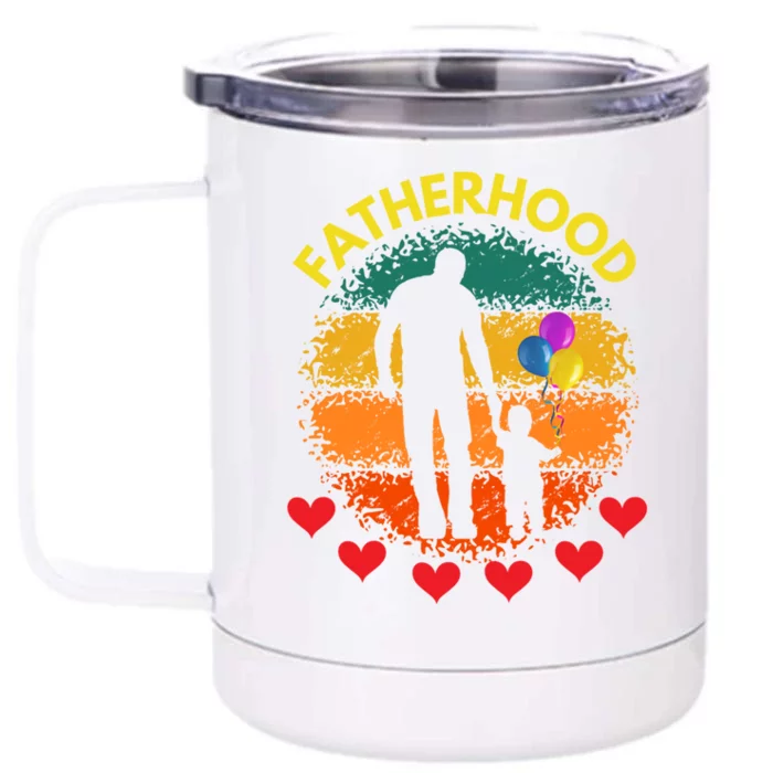 Fatherhood Love Gift Front & Back 12oz Stainless Steel Tumbler Cup