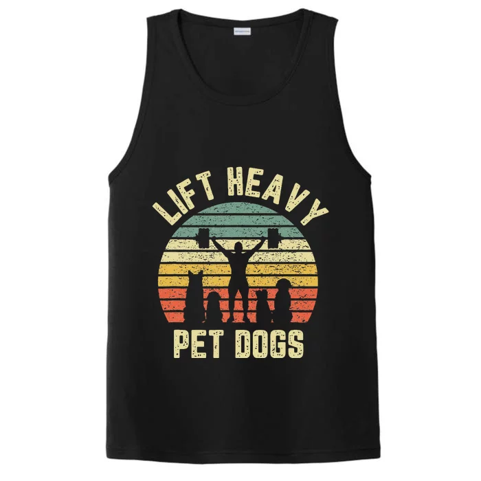 Funny Lift Heavy Pet Dogs Gym Fitness Weight Lifting Performance Tank