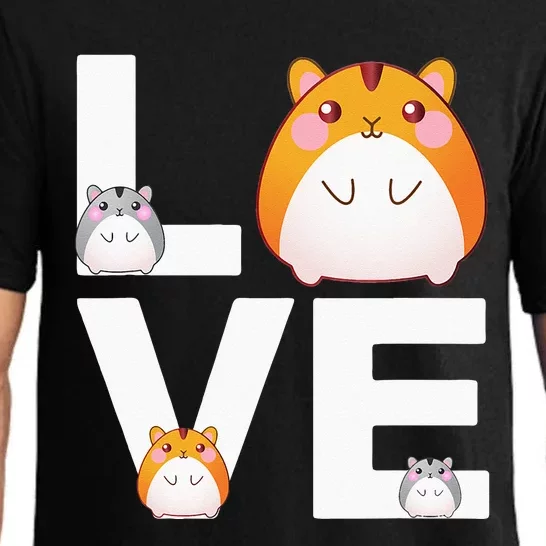 Funny Love Hamsters Animal Toys Pets Lovers Pajama Set