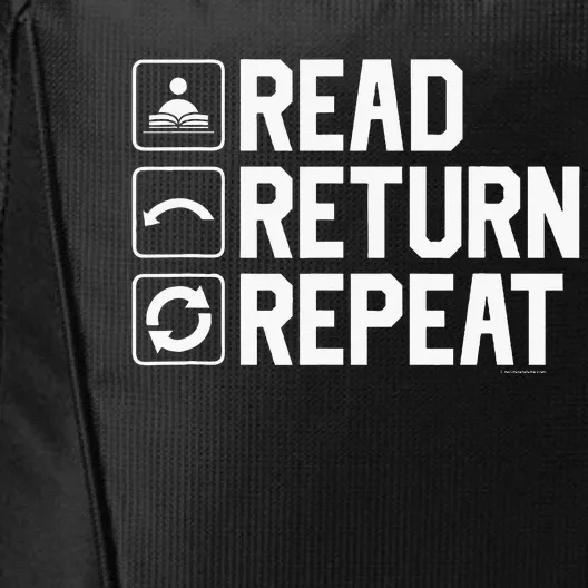 Funny Librarian Humor Read Return Repeat Library Gag City Backpack