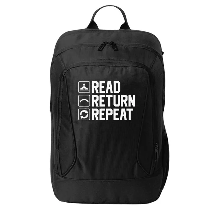 Funny Librarian Humor Read Return Repeat Library Gag City Backpack