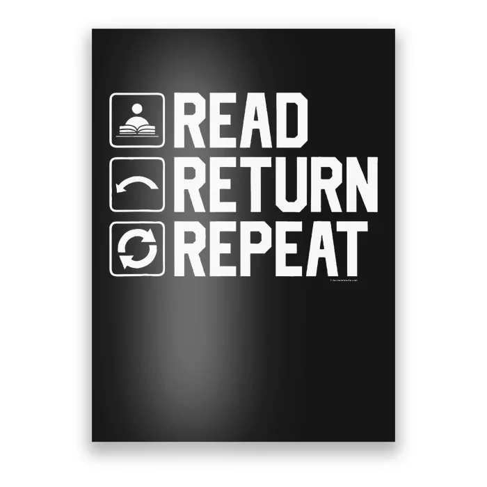 Funny Librarian Humor Read Return Repeat Library Gag Poster