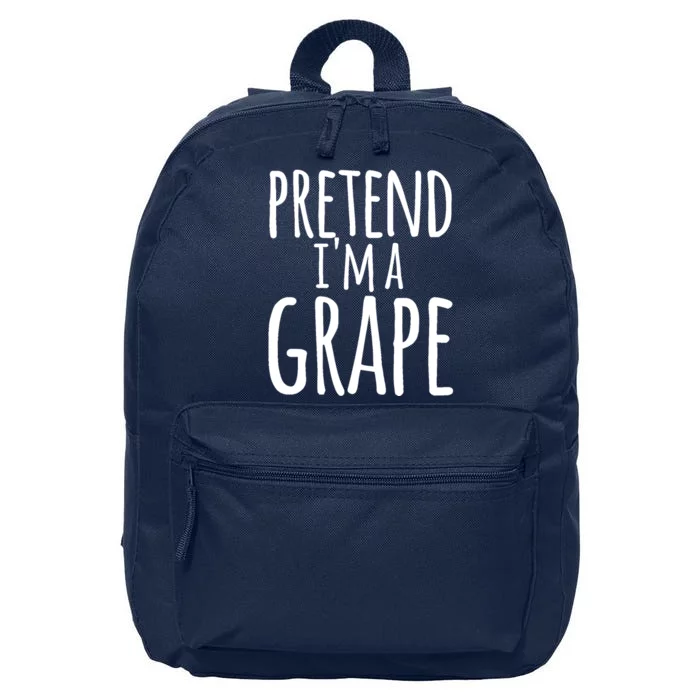 Funny Lazy Halloween Tee PRETEND I'M A GRAPE Costume 16 in Basic Backpack