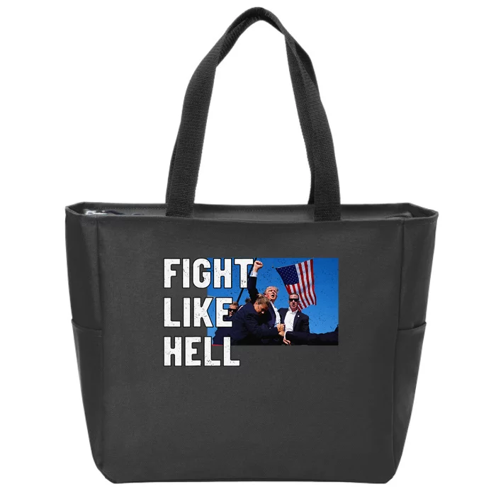 Fight Like Hell Trump 2024 Zip Tote Bag