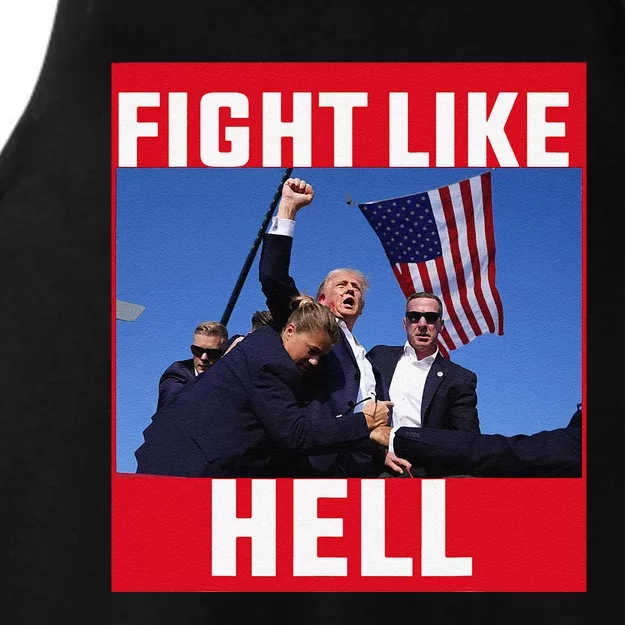 Fight Like Hell Trump 2024 Ladies Tri-Blend Wicking Tank