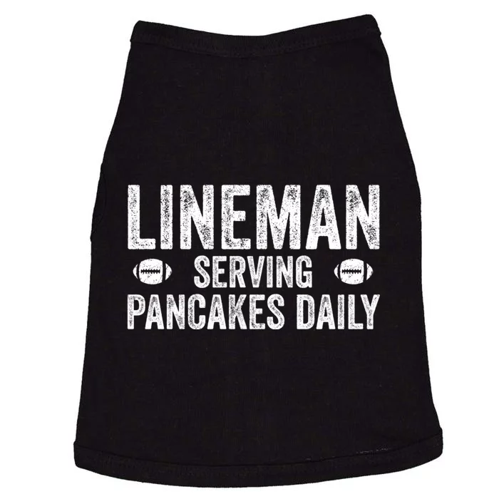 Football Lineman Hoodie Serving Pancakes Daily Doggie Tank