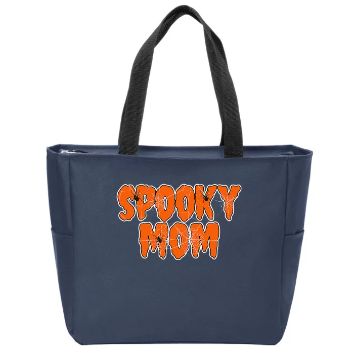 Funny Lazy Halloween SPOOKY MOM COSTUME Womens Spider Gift Zip Tote Bag