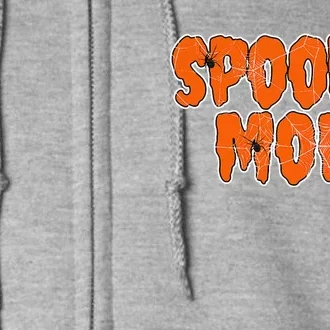 Funny Lazy Halloween SPOOKY MOM COSTUME Womens Spider Gift Full Zip Hoodie