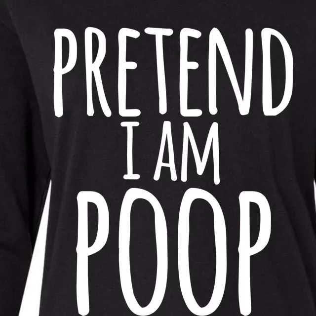 Funny Lazy Halloween Pretend I Am Poop Gift Gift Womens Cotton Relaxed Long Sleeve T-Shirt