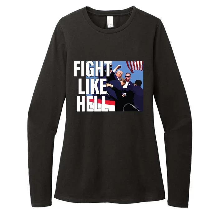 Fight Like Hell Trump 2024 Womens CVC Long Sleeve Shirt