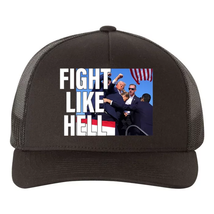 Fight Like Hell Trump 2024 Yupoong Adult 5-Panel Trucker Hat