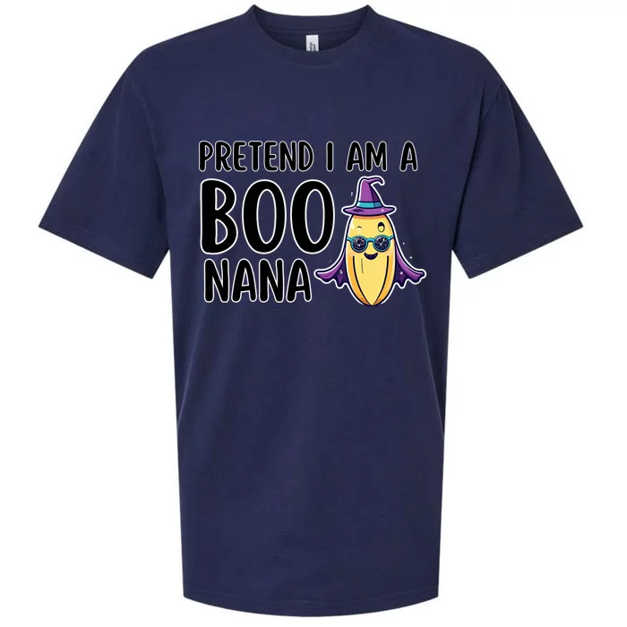 Funny Lazy Halloween Costume Boo Pretend I Am A Banana Gift Sueded Cloud Jersey T-Shirt