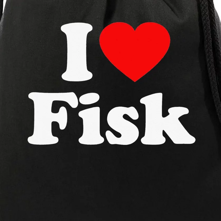 Fisk Love Heart College University @ Alumni Drawstring Bag