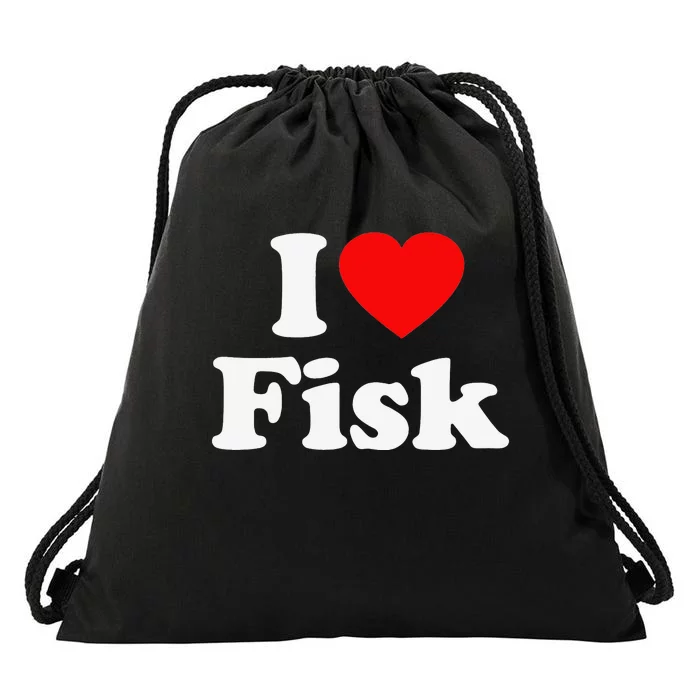 Fisk Love Heart College University @ Alumni Drawstring Bag