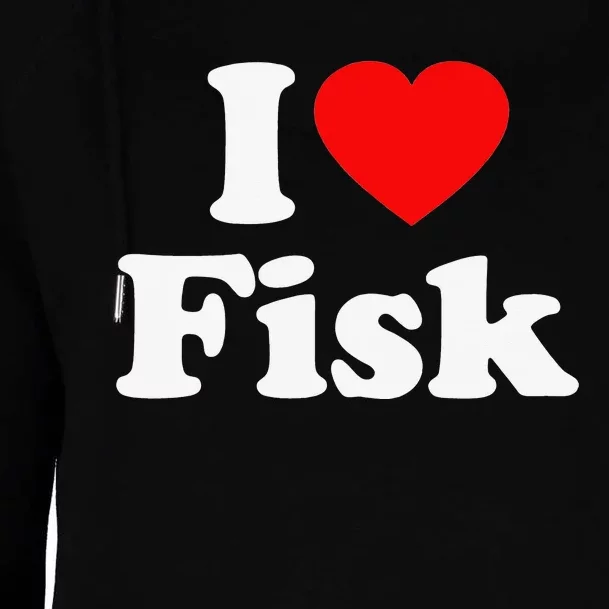 Fisk Love Heart College University @ Alumni Womens Funnel Neck Pullover Hood