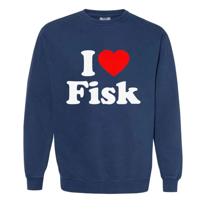 Fisk Love Heart College University @ Alumni Garment-Dyed Sweatshirt