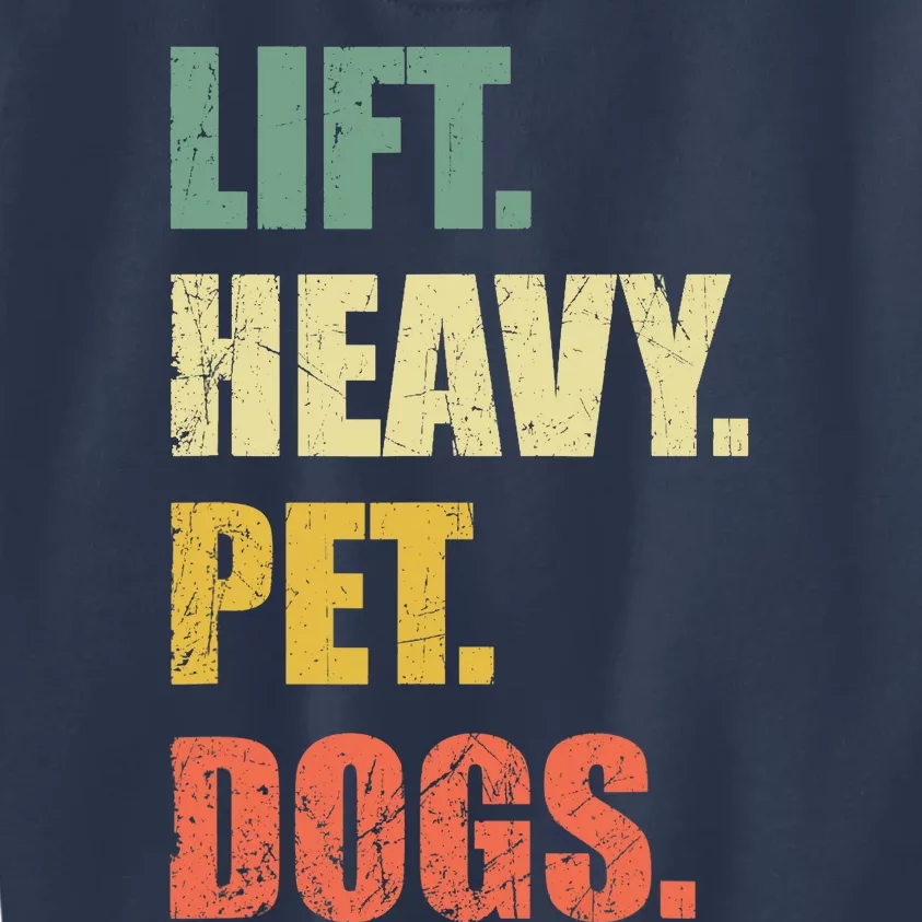 Funny Lift Heavy Pet Dogs Gym Fitness Weight Lifting Kids Sweatshirt