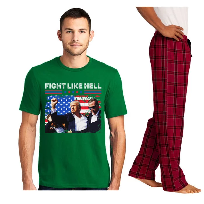 Fight Like Hell Trump Fight American Trump Stronger 2024 Pajama Set