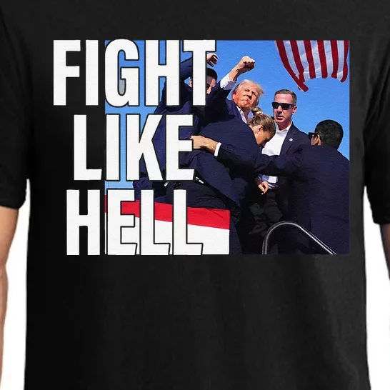 Fight Like Hell Trump 2024 Pajama Set