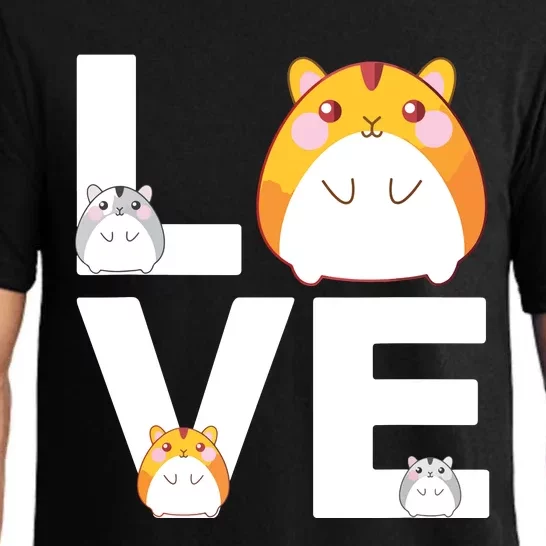 Funny Love Hamsters Shirts Animal Toys Pets Lovers Pajama Set