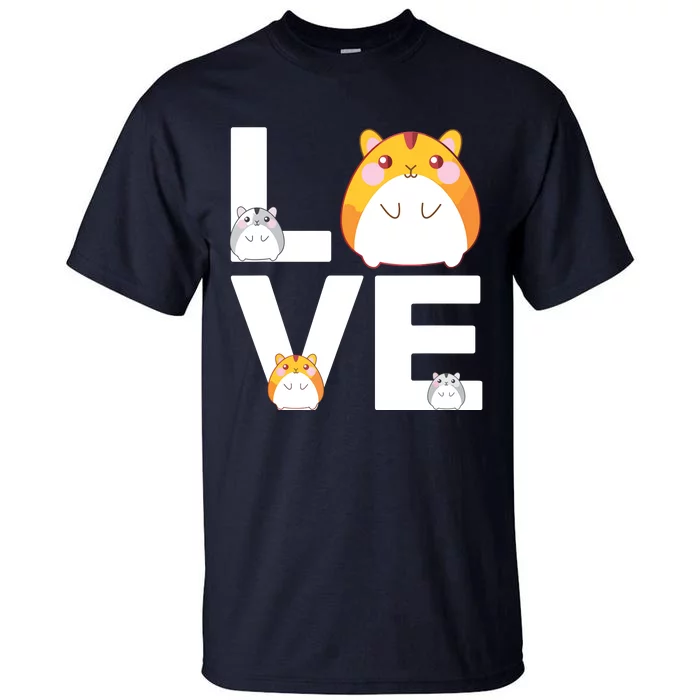 Funny Love Hamsters Shirts Animal Toys Pets Lovers Tall T-Shirt