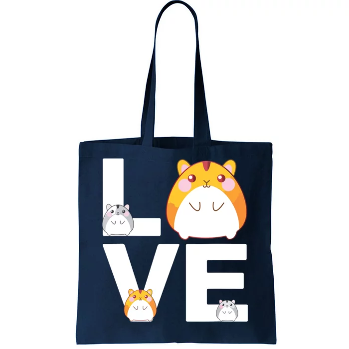 Funny Love Hamsters Shirts Animal Toys Pets Lovers Tote Bag