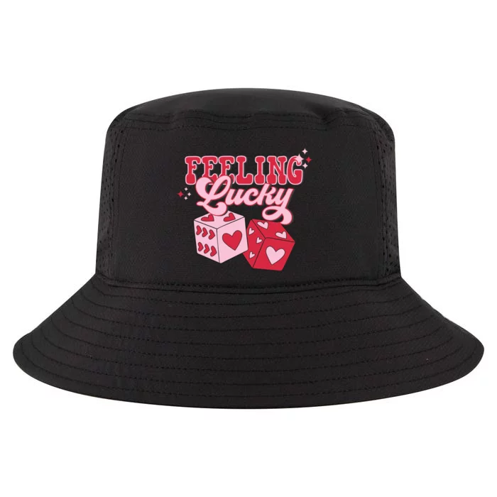 Feeling Lucky Hearts Dice Graphic Cool Comfort Performance Bucket Hat