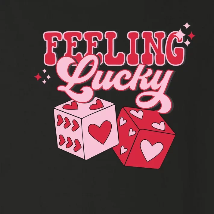 Feeling Lucky Hearts Dice Graphic Toddler Long Sleeve Shirt