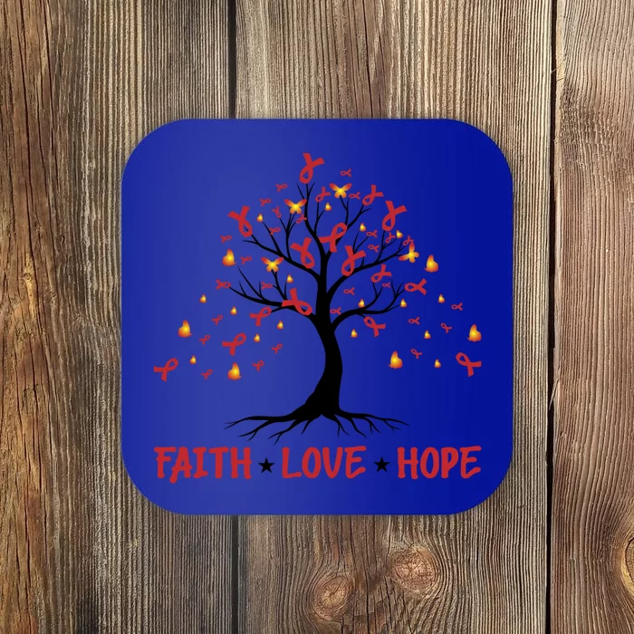 Faith Love Hope World Aids Day Cool Gift Coaster