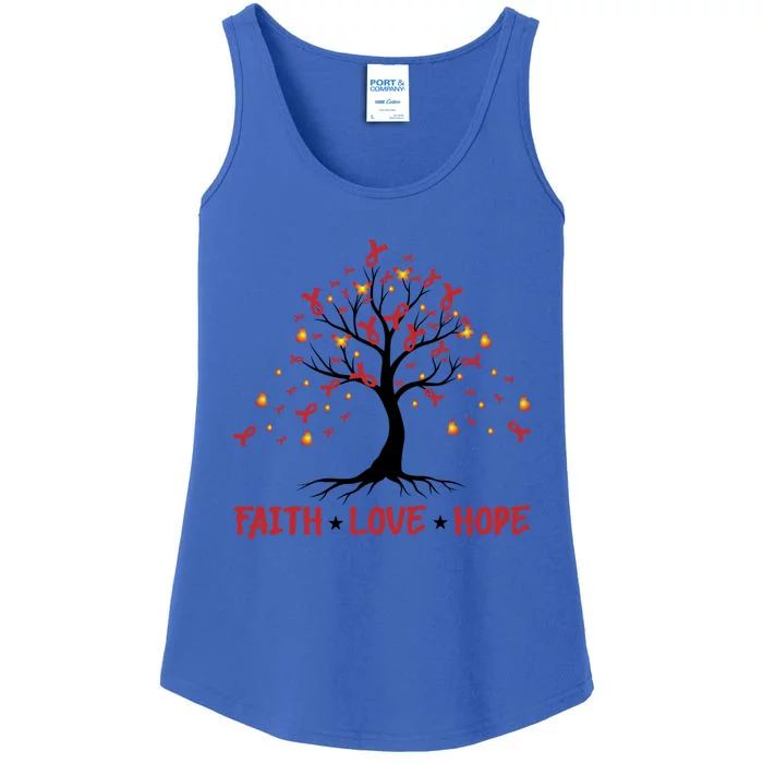 Faith Love Hope World Aids Day Cool Gift Ladies Essential Tank