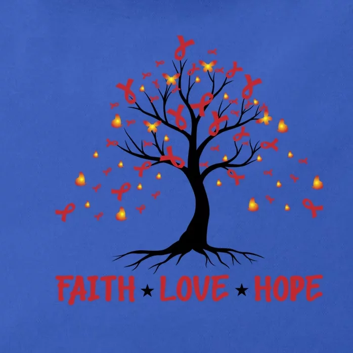 Faith Love Hope World Aids Day Cool Gift Zip Tote Bag