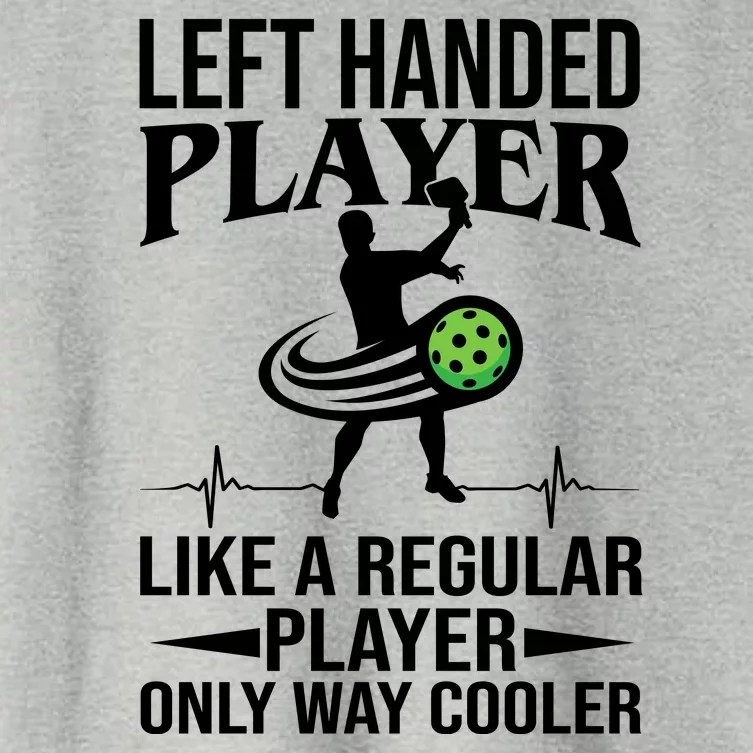 Funny Left Handed Player Like A Regular Player Only Cooler Pickle Paddle Ball Women's Crop Top Tee