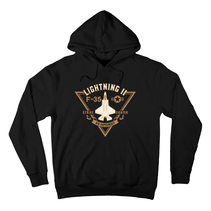 F35 Lightning Ii Jet Fighter Military Aircraft Design Hoodie